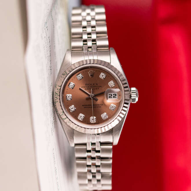 Rolex Datejust 26 79174 Salmon Diamond Dial