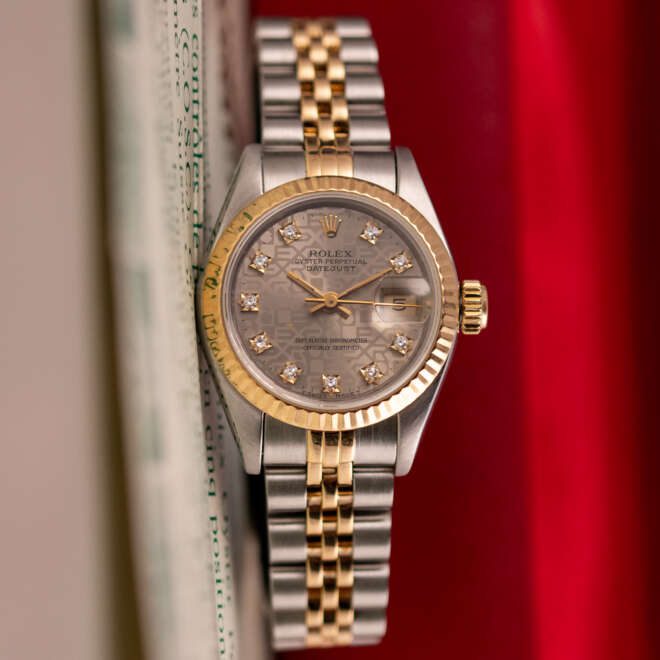 Rolex Datejust 26 69173 Grey Jubilee Diamond Dial