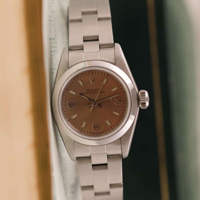 Rolex Oyster Perpetual 26 67180 Salmon Dial