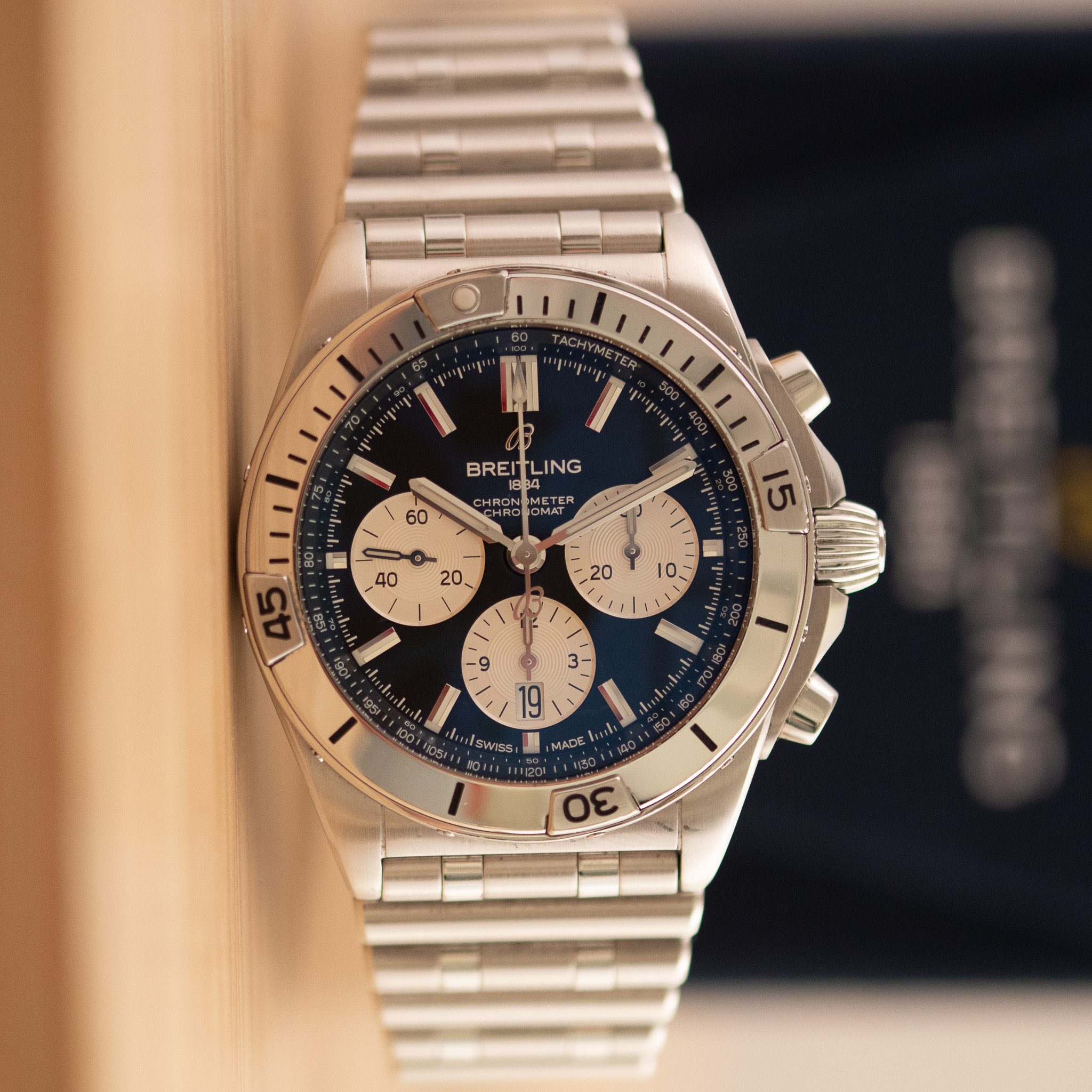 Breitling Chronomat Black Dial AB0134101B2A1 Full Set