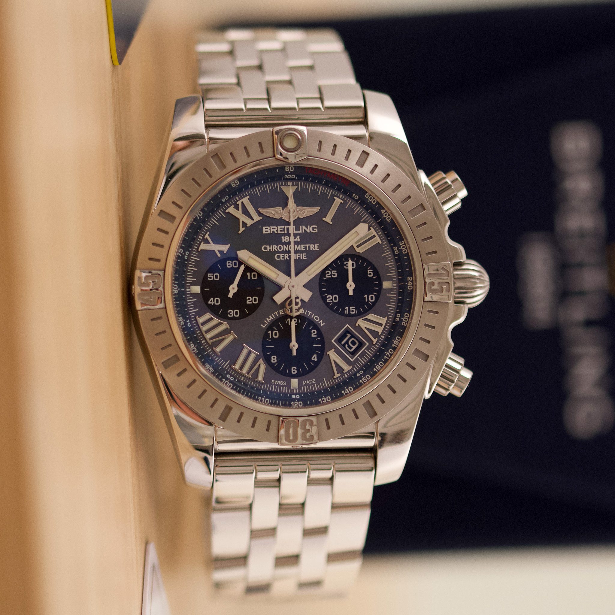 Breitling Chronomat Blue Shell Ltd edition AB01153A1B1A1