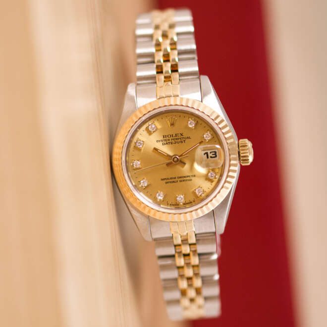 Rolex Datejust 26 69173 Champagne Diamond Dial