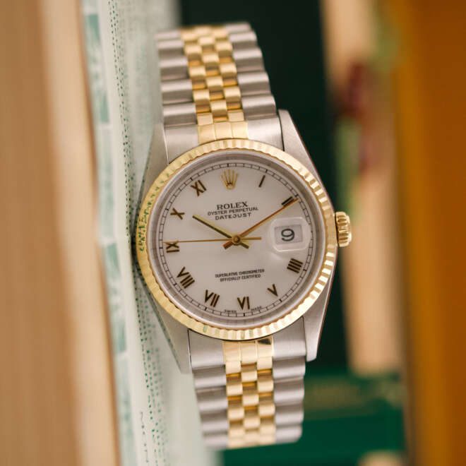 Rolex Datejust 36 16233 White Roman Dial