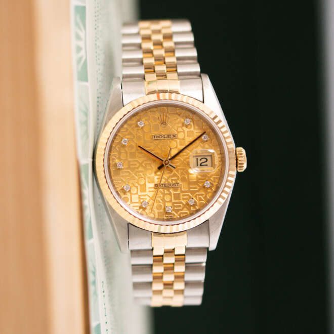 Rolex Datejust 36 16233 Champagne Jubilee Diamond Dial