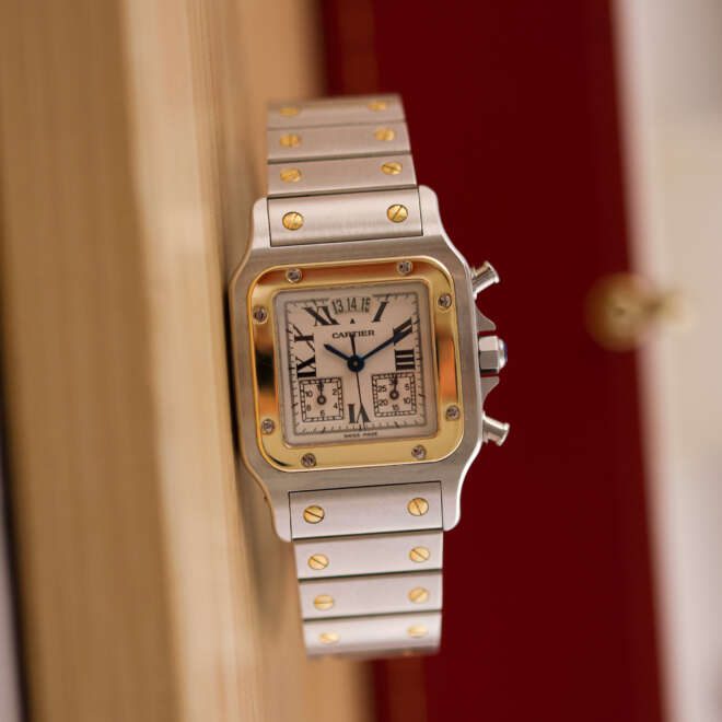 Cartier Santos Galbée Chronograph 2425 White Dial