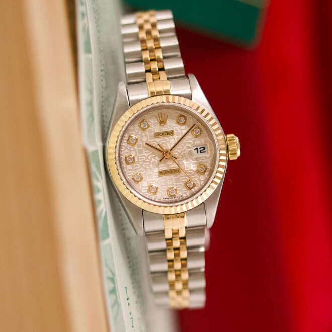 Rolex Datejust 26 69173 « Silver Jubilee » avec cadran en diamants, Serv'26