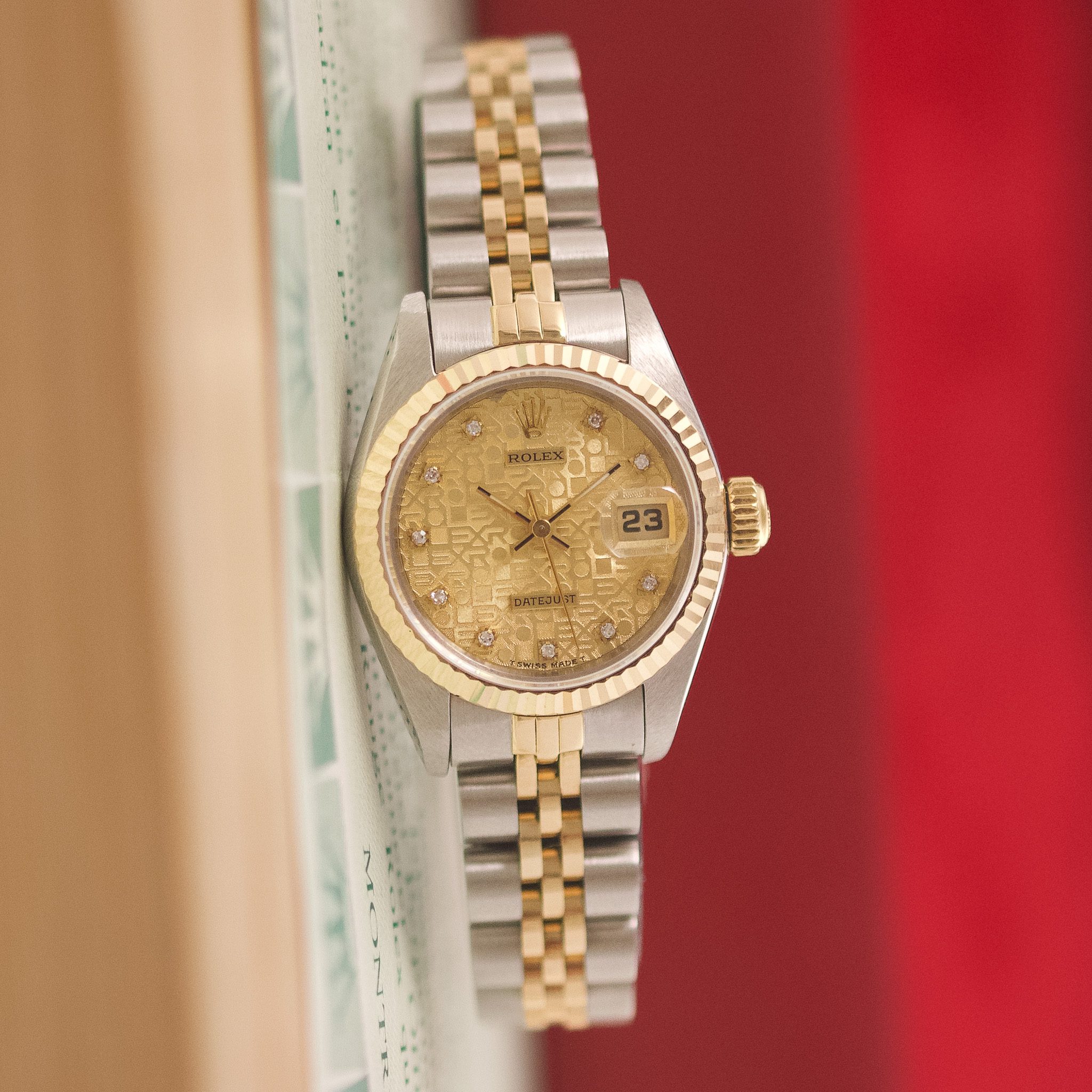 Rolex Datejust 26 69173, cadran champagne serti de diamants, Serv'26