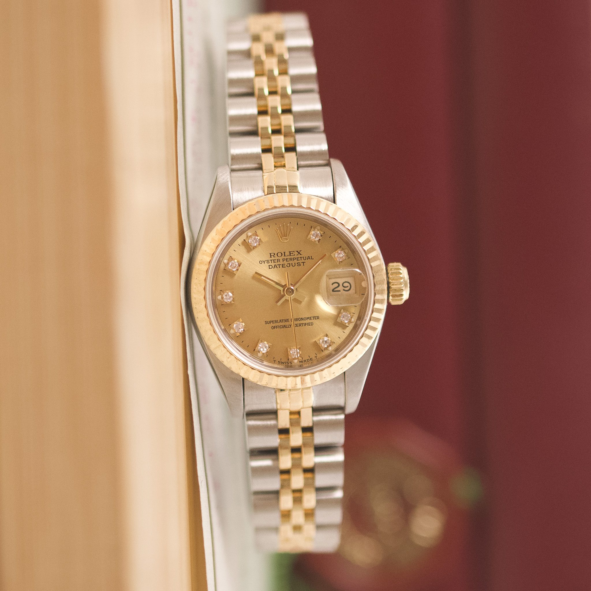 Rolex Datejust 26 69173 Champagne Cadran Diamant