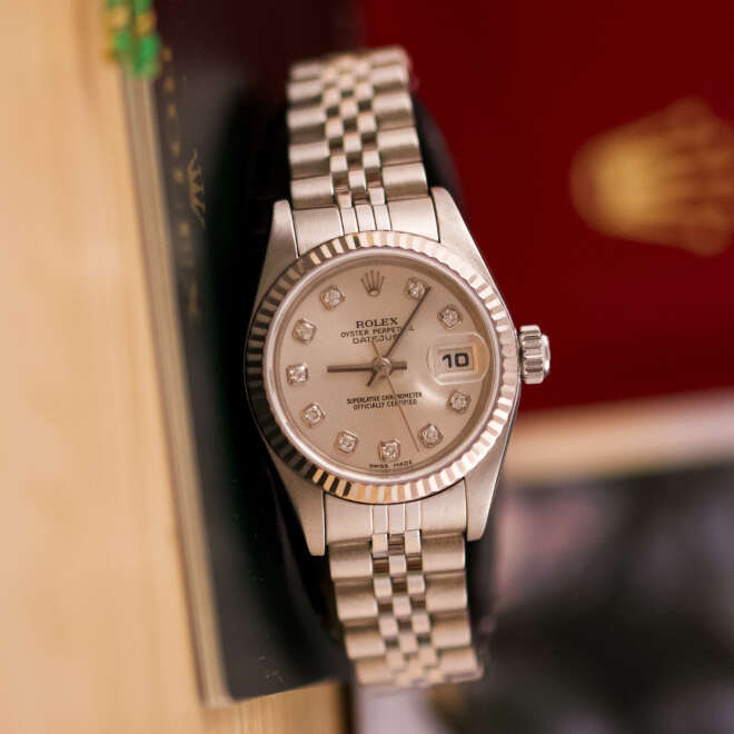 Rolex Datejust 26 79174G Silver Diamond Dial Serv'26