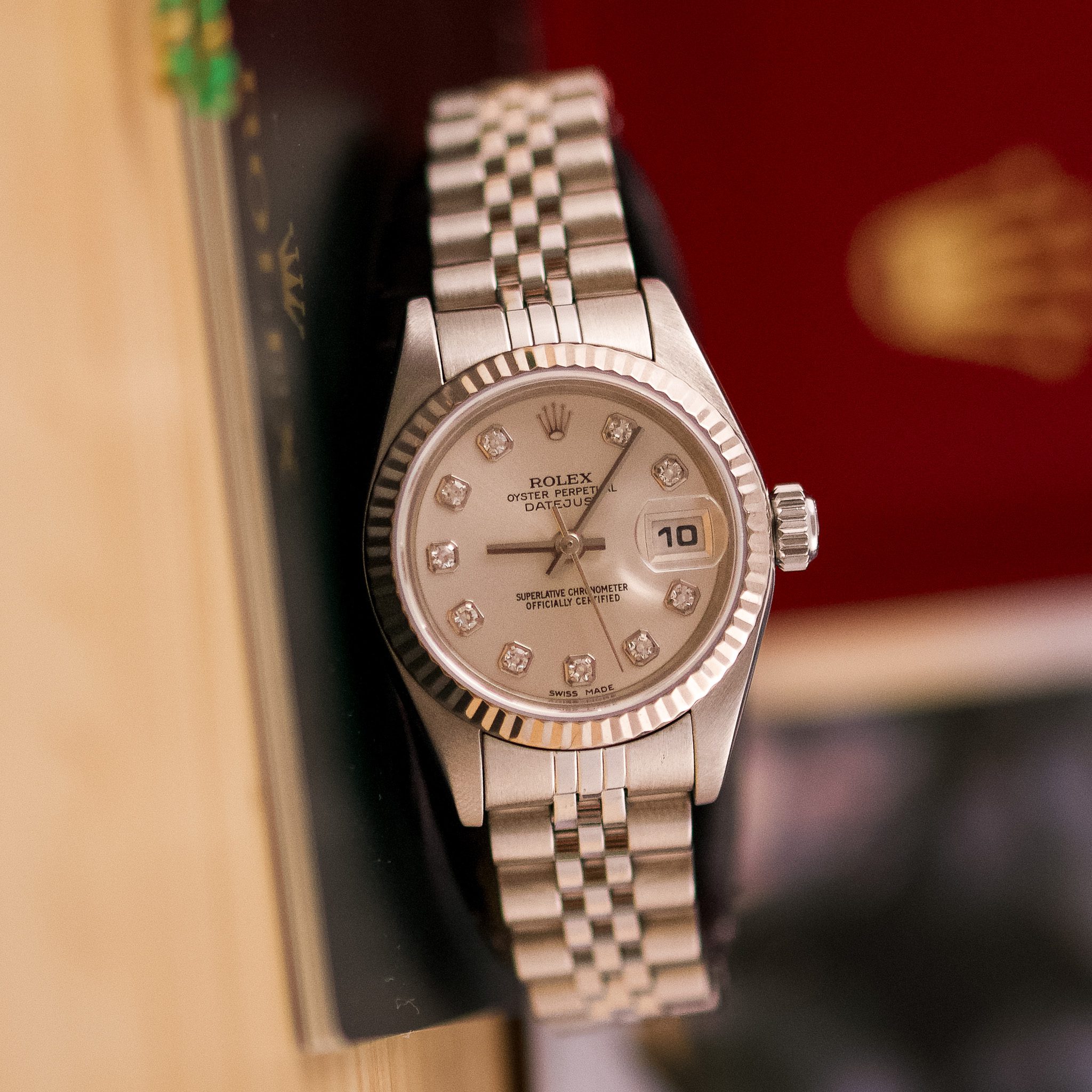 Rolex Datejust 26 79174G Silver Diamond Dial Serv’26