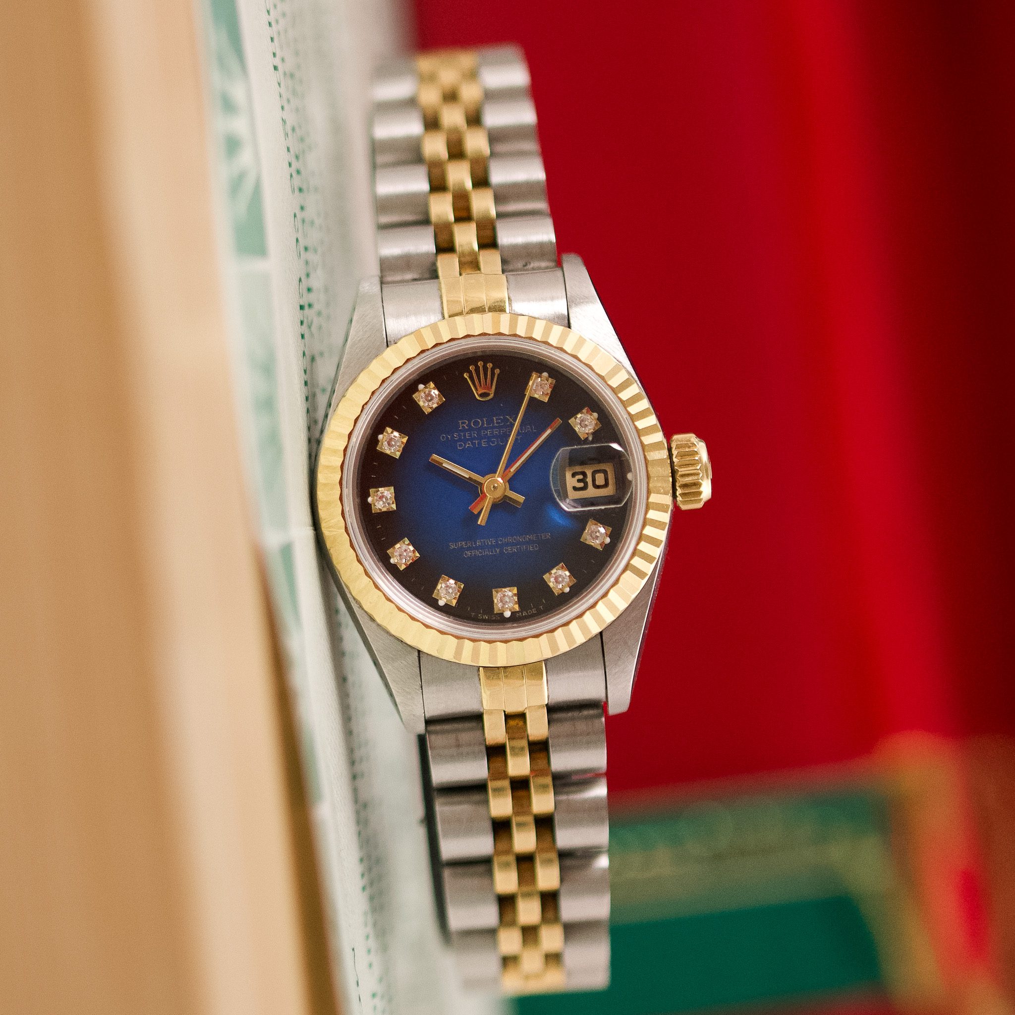 Rolex Datejust 26 69173G Blue Gradient Diamond Dial