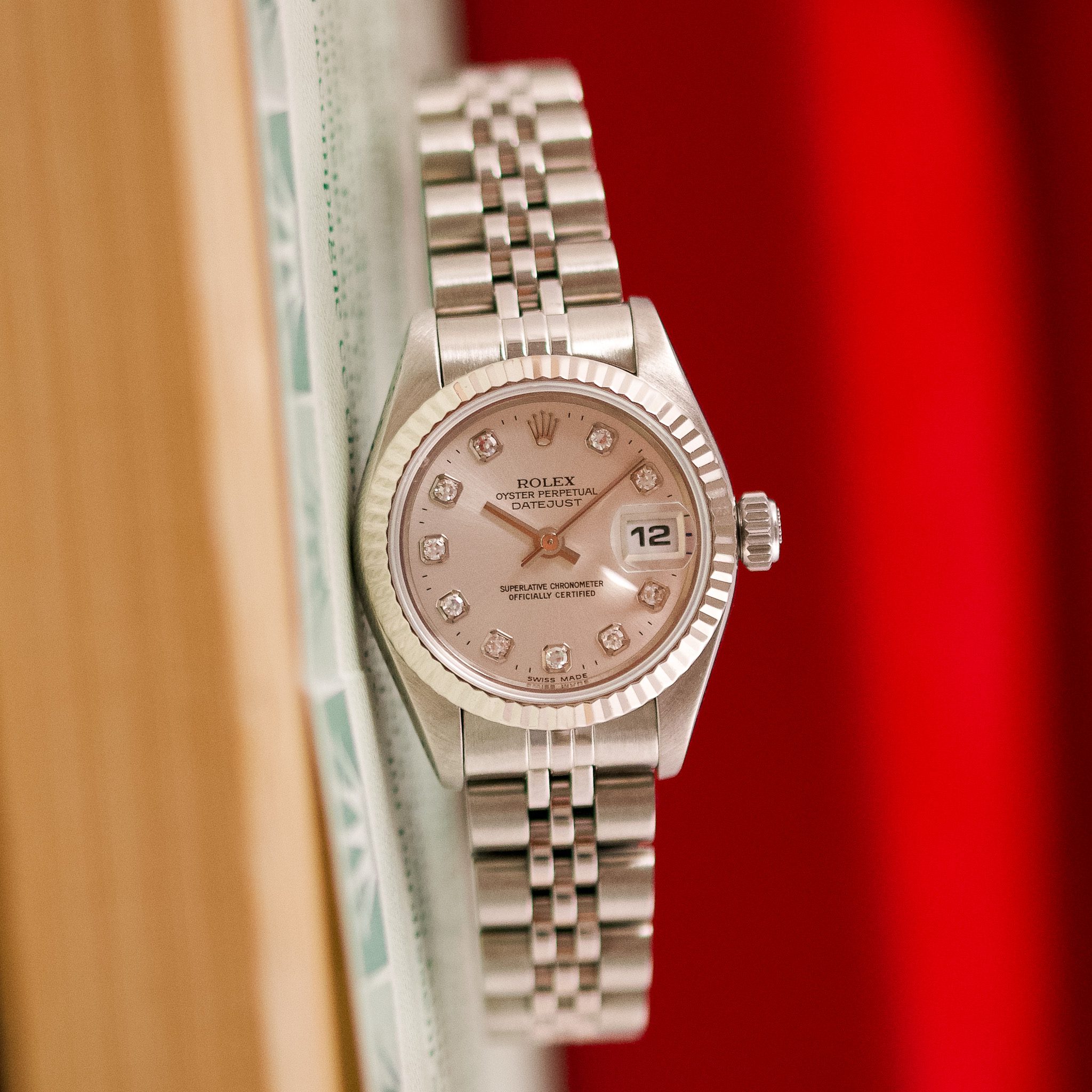 Rolex Datejust 26 69174G Silver Diamond Dial